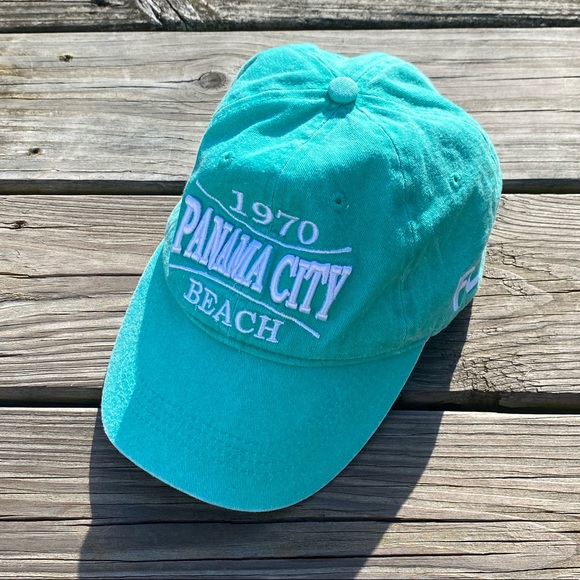 Panama City Beach FL mint green cotton hat sports cap - Picture 2 of 13